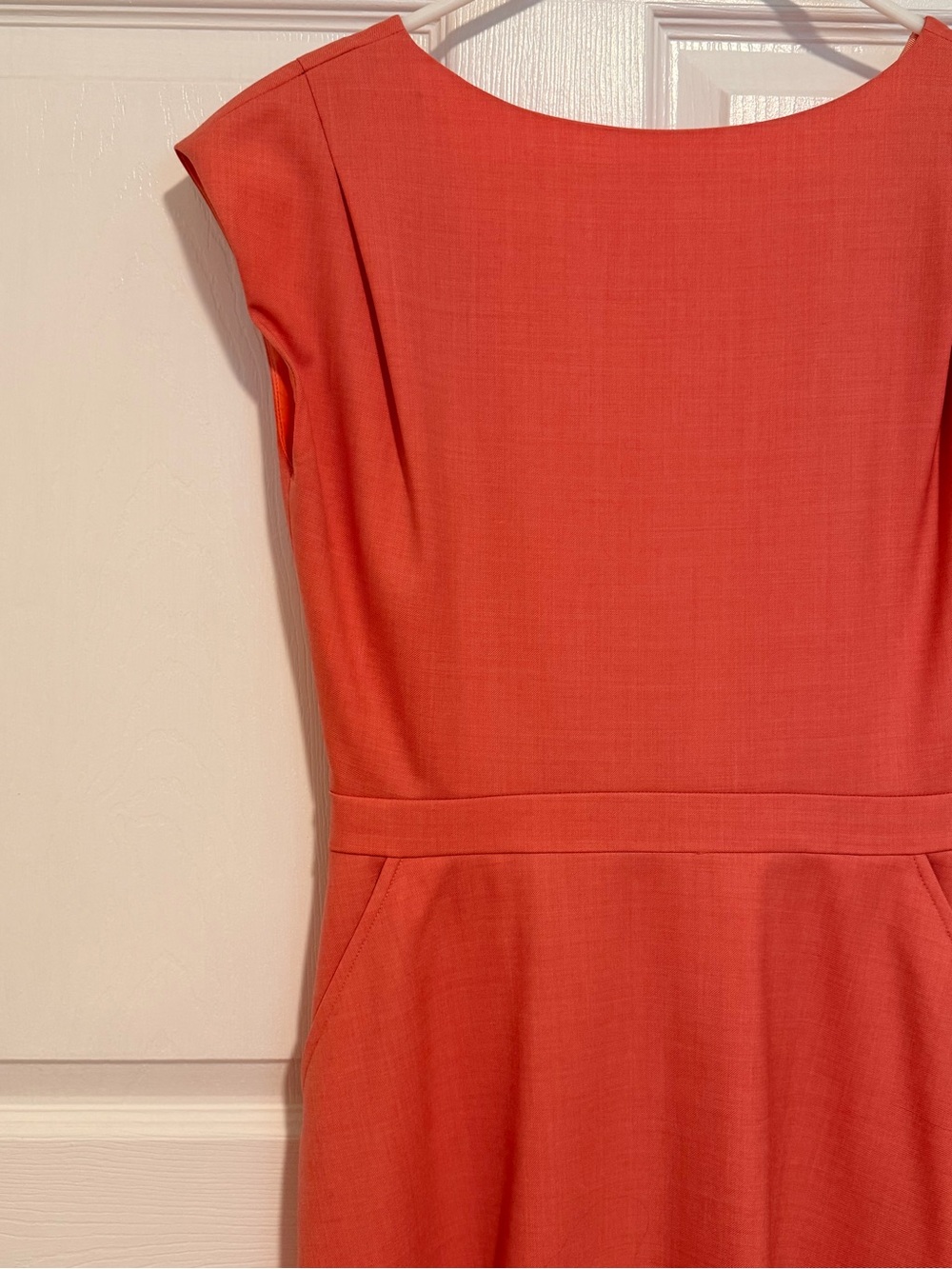 J. Crew Coral Cap-Sleeve Midi Dress - Picture 5 of 7